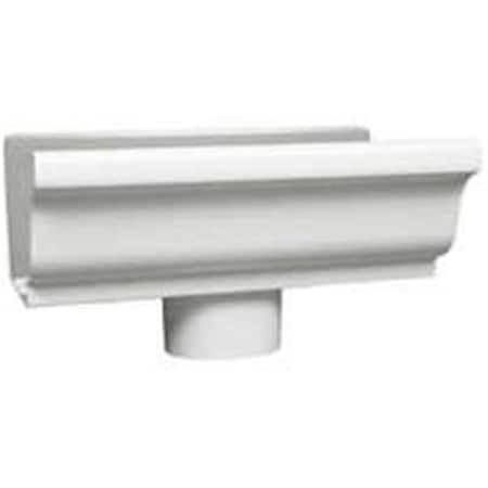 Grilltown 27010 White Aluminium Gutter End With Outlet - 5 In. GR422484